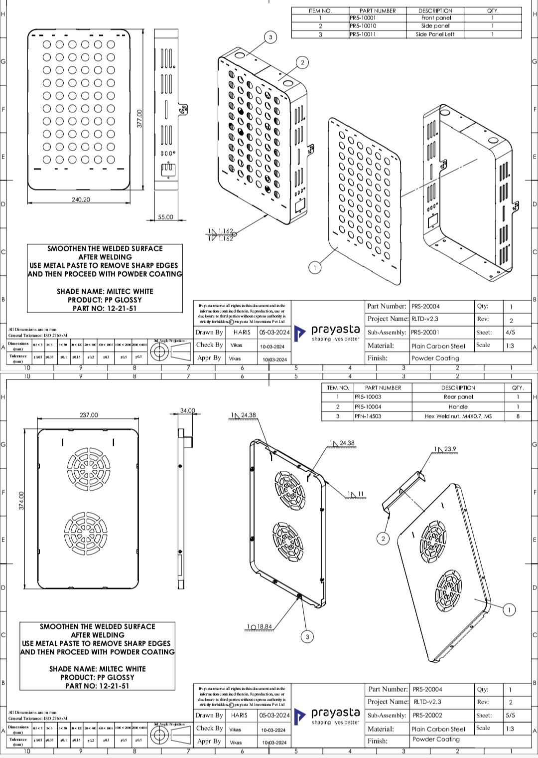 RLTD technical drawings