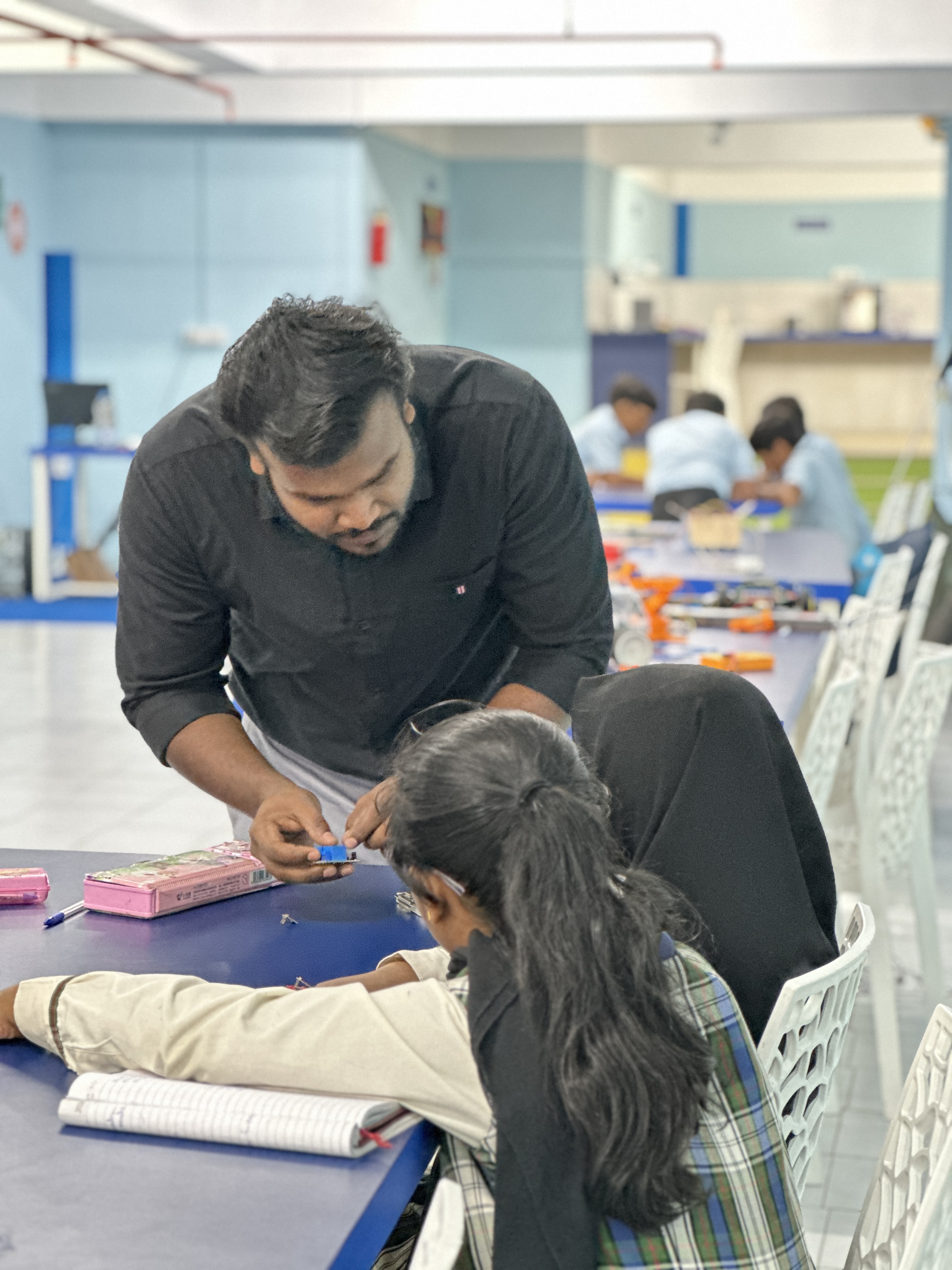 School Robotics Training — Student Electronics Session